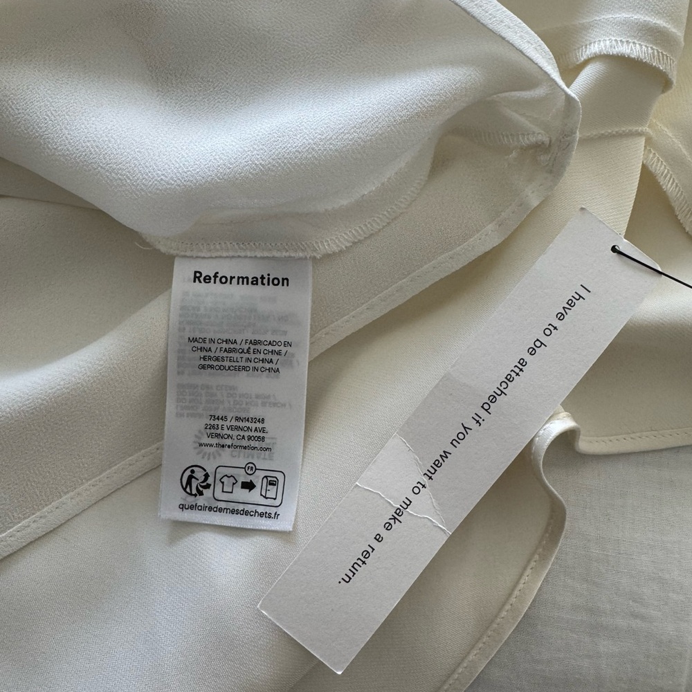 Reformation Ivory Satin Cowl-Neck Maxi Dress - Picture 10 of 12